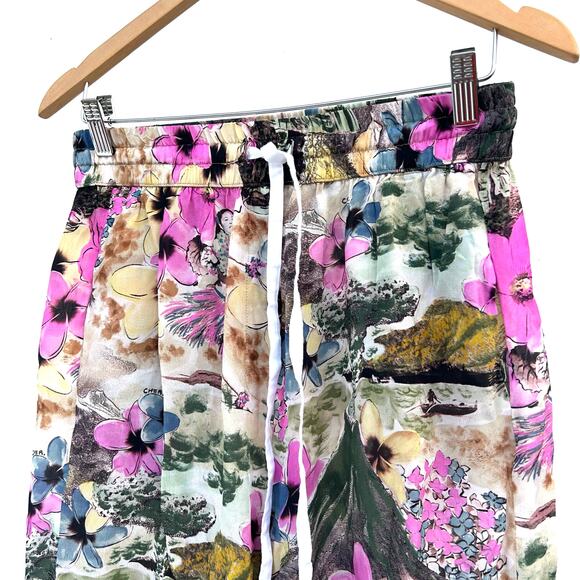 Maria Cher Berisso Lewis Viscose Pants Wide Leg Medium Hawaiian Floral - Picture 4 of 7